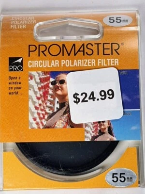 55mm Circular Polarizer CPL Glass Lens Filter Japan P-CL 55 mm E55 E-55 Promaste - Image 1 of 4