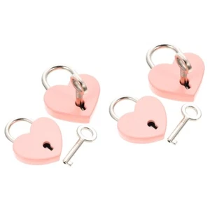 2 Count Mini -Schloss Student Gepäck Vorhängeschloss Herzverschluss Aus Metall - Bild 1 von 12