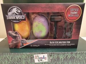 Jurassic World BATH EXCAVATION FUN Dino Egg Bath Fizzer & Mini Tools Easter Gift