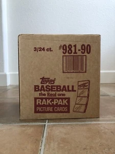 1990 TOPPS BASEBALL RAK-PAK FACTORY SEALED CASE (3/24 ct) RACK PACK CASE - Picture 1 of 7