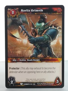 Korlix Grimvik - War of the Elements 137/220 - World of Warcraft TCG common - Picture 1 of 26