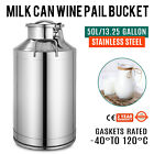 10L~60L 304 Stainless Steel Milk Can Wine Pail Bucket Jug Oil Barrel Canister
