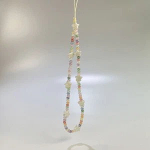 Y2K Cute Star Bead Phone Chain Anti-loss Charm Strap Keychain Lanyard Pendant - Zdjęcie 1 z 3