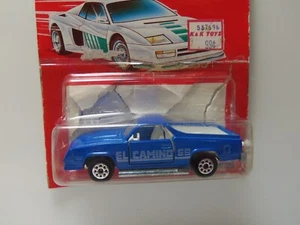Chevy El Camino SS #296 serie 200 Majorette años 90 - azul - sin usar, en caja - escala 1/59 - Imagen 1 de 4