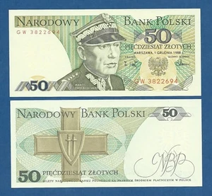 POLONIA // POLAND -- 50 ZLOTYCH ( 1988 ) -- UNC -- PICK 142c . - Picture 1 of 1