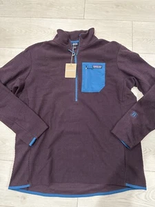 New Patagonia R1 Air Zip Neck Pullover fleece Mens SZ XL Purple - Picture 1 of 5