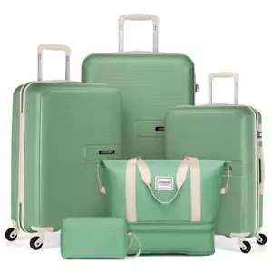 Set Bagagli 5 Pezzi, Set Bagagli Espandibili con Ruote Girevoli TSA 28/24/20in - Foto 1 di 9