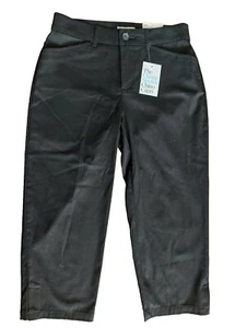 Neu Croft & Barrow Damen-Chino-Capri schwarz klassisch Stretch Bauchkontrolle 4 - Bild 1 von 2