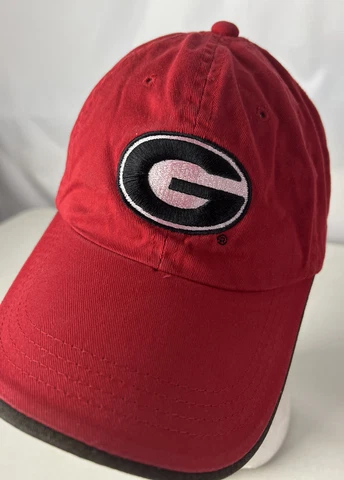 Georgia Bulldogs Hat Cap DAWGS Spellout Helmet Logo Strapback NCAA Cover