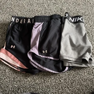Nike/Under Armour Youth Girls Medium Set Of 3 Active Shorts! - Picture 1 of 8