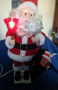 Vintage 1986 Telco MOTION-ettes of Christmas 24" Weihnachtsmann mit roter Glocke FUNKTIONIERT - Bild 1 von 18