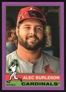 2025 Topps Heritage #98 Alec Burleson Purple - Picture 1 of 2