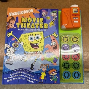 2002 Nickelodeon SpongeBob Jimmy Neutron & More Book & Movie Projector VTG RARE - Picture 1 of 4