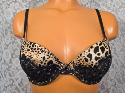 Victoria Secret Very Sexy Lined Demi Cups Underwire Animal Print & Lace Size 32D - Image 1 of 4