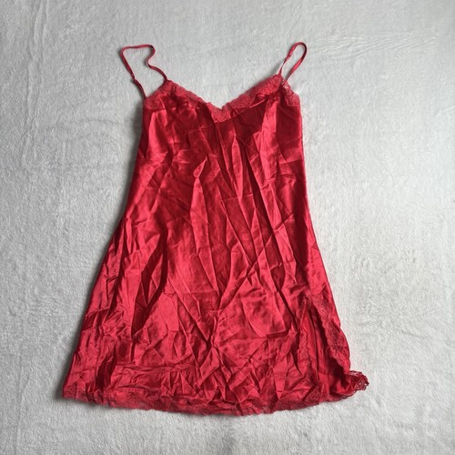 UNDERCOVER Y2K Victoria's Secret abito rosso slip pizzo senza maniche intimo donna medio
