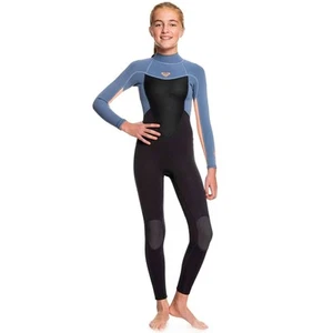Roxy Kids 4/3mm Prologue Back Zip Full Length Surfing Wetsuit - 4 Yrs - Picture 1 of 6