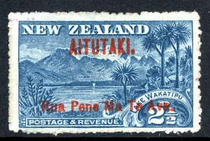 British Cook Islands Aitutaki 1911 2½¢ Lake Wakatipu Perf 14 Scott #9 Mint T932 - Picture 1 of 6