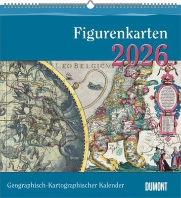 DUMONT / DUMONT KALENDERVERLAG Geographisch-Kartographischer Kalender 2026 - Figurenkarten - Wand-Kalender mit