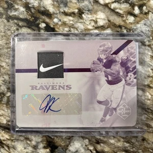 2023 Panini Limited JK DOBBINS Nike Swoosh Patch Auto Printing Plate #1/1 Ravens - Picture 1 of 2