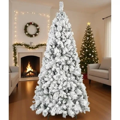 Árbol de Navidad artificial listo para exhibir ramas completas fácil configuración casa de vacaciones Foto 1 de 4