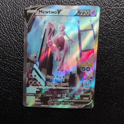 Mewtwo V 72/78 Alternate Full Art Pokemon TCG Pokemon Go 072/078 NM - Image 1 of 4