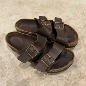 Birkenstock Sandalen Damen 39 Arizona Pantolette braun Schnallenriemen Komfort offene Zehenpartie - Bild 1 von 9