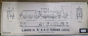 SKINLEY DIBUJO HIGHLAND RAILWAY 4-4-0 TENDER LOCO SKYE BOGIE - Imagen 1 de 1