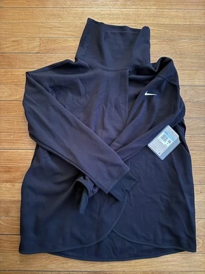 Nike Mujer Maternidad Enfermería Pullover Reversible Negro Sudadera Mediana Nuevo con Etiquetas Foto 1 de 3