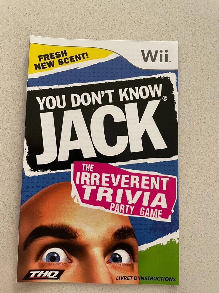 YOU DONT KNOW JACK - NINTENDO WII - INSTRUCTION MANUAL ONLY FRENCH - Image 1 of 1