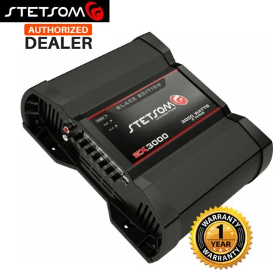 Stetsom Ex3000 Amplifier 2ohm Mono Black Edition Car Audio Digital Amp Bass - Image 1 of 4