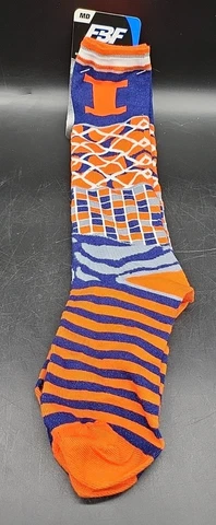 ILLINOIS ILLINI COLLEGE SOCKS MEDIUM  6-10 NEW Cover
