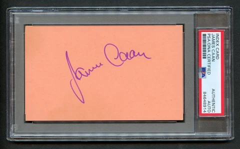 James Caan signed autograph Vintage 3x5 Actor: Brian's Song / The Godfather PSA Cover