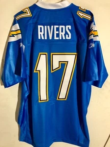 Reebok Premier Jersey Light Blue San Diego Chargers Phillip Rivers Light Blue XL - Picture 1 of 2