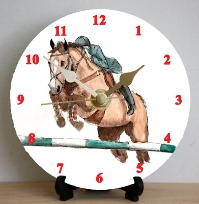 Horse Jumping - DIY 12cm Clock KIT for all Riding Enthusiasts - Free Postage - Image 1 of 4