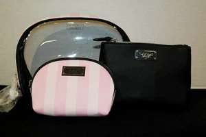 Victoria's Secret Signature Striped Nested Trio Makeup Set *Nw/T* FREE SHIPPING - Picture 1 of 11