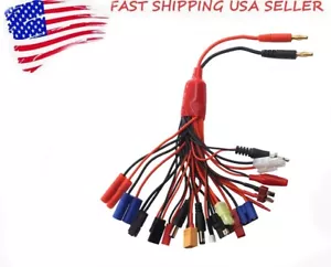 RC Lipo Battery Charger Adapter Splitter Cable XT60 EC3 EC5 JST Connector Wire - Picture 1 of 6