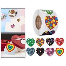 500Pcs/Lot Heart Shaped Stickers Scrapbooking DIY Handmade for Gift Box