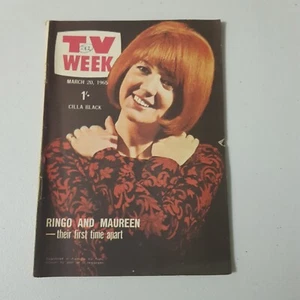 TV Week Brisbane March 20 1965 Cilla Black The Beatles Ringo and Maureen - Picture 1 of 1