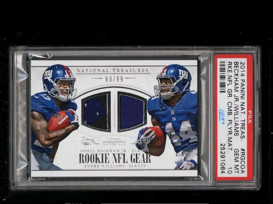 2014 National Treasures Gear Odell Beckham Jr William RC PATCH /99 PSA 10   POP1 - Image 1 of 1