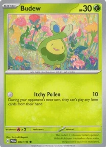 Tarjeta Pokémon Budew 004/131 Prismatic Evolutions casi nueva - Imagen 1 de 1