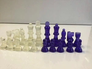 Amethyst Color Chess Set v Ice Color Game Gift Toy Educational Handmade Purple - Picture 1 of 9
