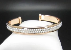 Honora Cultured Pearl 2.0mm Polished Oval Bronze Cuff Bracelet NEW $99 - Picture 1 of 10