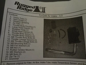 Rugged Ridge TJ Cold Air Intake - 4.0 - Picture 1 of 11