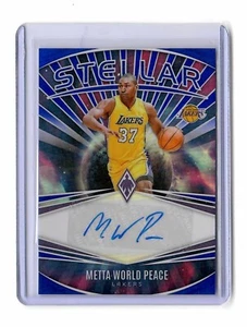 Meta World Peace 2023-24 Panini Phoenix Stellar Auto Blue /25 Ron Artest Lakers - Bild 1 von 2