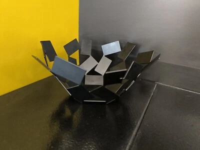 Corbeille à fruits noire en acier Clichy Alessi 27,30 cm - Photo 1/4