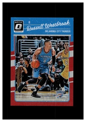 2016-17 Donruss Optic Red #145 Russell Westbrook 53/99 Oklahoma City Thunder - Image 1 of 2