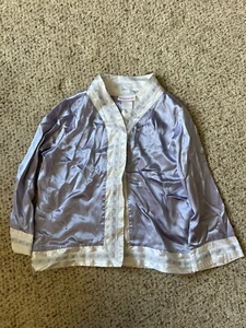 American Girl Nellie Lavender Purple White Satin Kids Matching Pajama Shirt Sz M - Picture 1 of 6