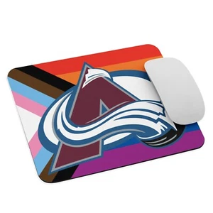 Colorado Avalanche LGBT+ Mouse Pad 9.5x7.75 inch Pride Hockey Love Accessory - Picture 1 of 3