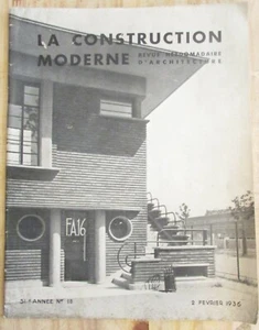 ARCHITECTURE REVUE CONSTRUCTION MODERNE 18 de 1936 STADE PARIS AÉROPORT BOURGET - Picture 1 of 4