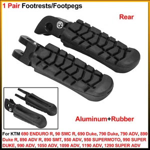 Rear Footrests/Footpegs - For KTM 690 ENDURO R, 90 SMC R, 690/790 Duke,1050 ADV - Foto 1 di 10